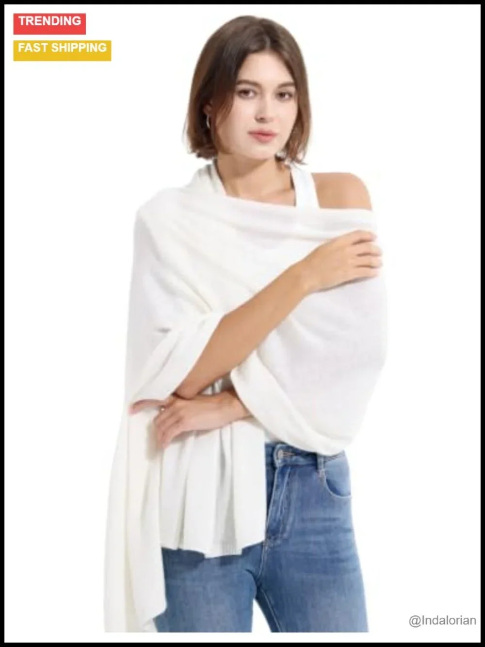 Cashmere Wool Blend Wrap Travel Shawl Scarf Pashmina Stole, 87
